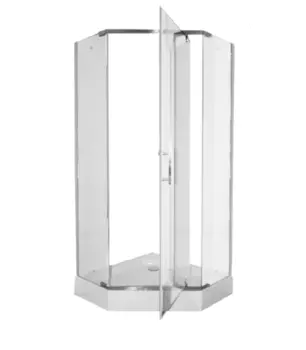 Душевой уголок Parly ZPE91T 90х90х195 профиль хром, стекло прозрачное, с поддоном ZPE911T