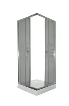 Душевой уголок Parly ZQ811 80х80х193 профиль хром, стекло прозрачное, с поддоном ZQ8111