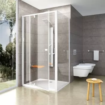 Душевой уголок Ravak PDOP2 110х90, Transparent, профиль и ручки белые