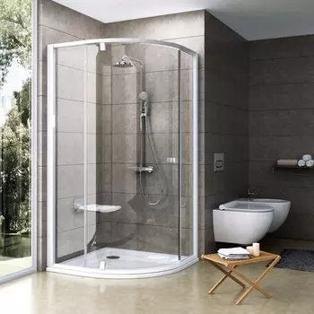 Душевой уголок Ravak PSKK3-100 Transparent, профиль и ручки белые 376AA101Z1