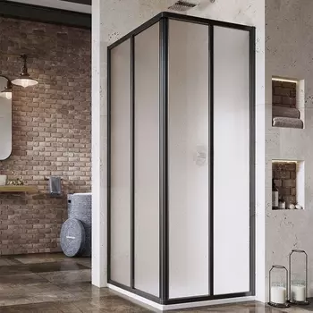 Душевой уголок Ravak Supernova SRV2-75 195 S Grape, профиль черный