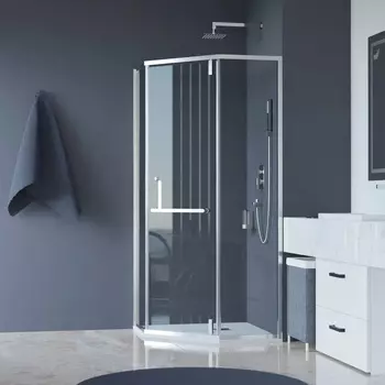 Душевой уголок RGW Hotel HO-084 100x100x195 см, профиль хром, стекло прозрачное 350608400-11