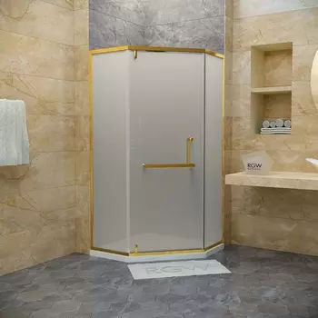 Душевой уголок RGW Hotel HO-084-G 100x100x195 см, профиль золото, стекло матовое 350608400-26