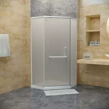 Душевой уголок RGW Hotel HO-084-W 100x100x195 см, профиль белый, стекло матовое 350608400-25
