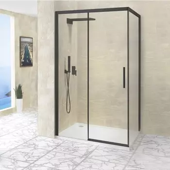 Душевой уголок RGW Leipzig LE-41 150x100x195 профиль черный, стекло прозрачное 34124105-14