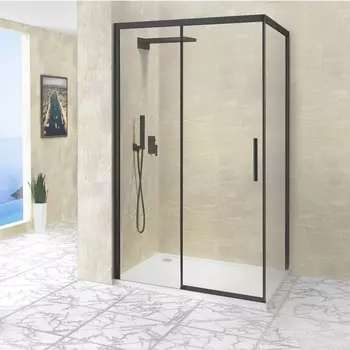 Душевой уголок RGW Leipzig LE-41 200x80x195 профиль черный, стекло прозрачное 34124280-14