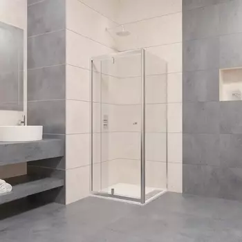 Душевой уголок RGW Passage PA-02+90 см (67-80)x90x185 профиль хром, стекло прозрачное 04084479-011