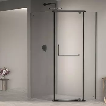 Душевой уголок RGW Passage PA-091B, 120х90, профиль черный, стекло прозрачное 35089192-14
