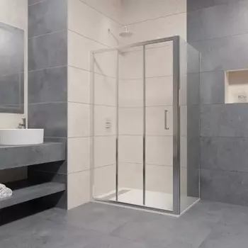 Душевой уголок RGW Passage PA-13+90 см (119-121)x90x195 профиль хром, стекло прозрачное 060873129-011
