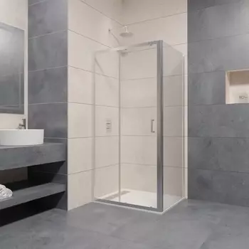 Душевой уголок RGW Passage PA-14+120 см (118-122)x120x195 профиль хром, стекло прозрачное 410874122-11