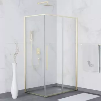 Душевой уголок RGW Stilvoll SV-42G 100x90, профиль золото, стекло прозрачное 32324290-16