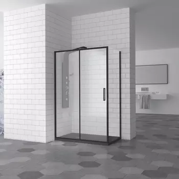 Душевой уголок RGW Stilvoll SV-45B 140х80х195 профиль чёрный, стекло прозрачное 06324548-014