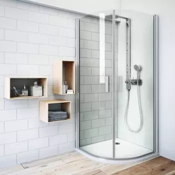 Душевой уголок Roth TOWER LINE 100х100х201 профиль серебро, стекло прозрачное 722-1000000-01-02