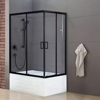 Душевой уголок Royal Bath BP RB8100BP-T-BL-L 100x80 с поддоном