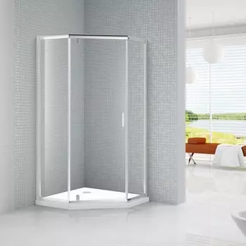 Душевой уголок Rush Palm 100x100, хром PI-A1100100