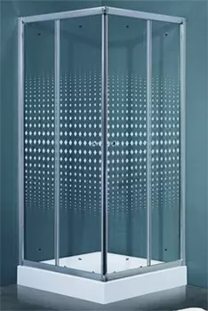 Душевой уголок Timo TL-8002 Romb Glass с поддоном TL-8002R