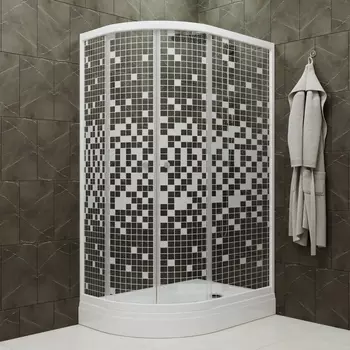 Душевой уголок Triton Коралл Щ0000061781 R 120х80 см, белый