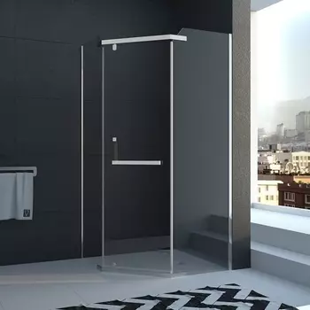 Душевой уголок Veconi Rovigo 100х100х195 профиль хром, стекло прозрачное RV36-100-01-C5