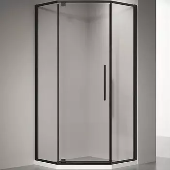 Душевой уголок Veconi Rovigo 80х80х195 профиль черный, стекло прозрачное RV35B-80-01-C7
