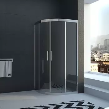 Душевой уголок Veconi Rovigo 80x80х195 профиль хром, стекло прозрачное RV05-80PL-01-19C1