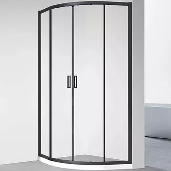 Душевой уголок Veconi Rovigo 90х90х195 профиль черный, стекло прозрачное RV01B-90-01-C7