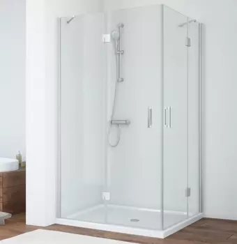 Душевой уголок Vegas Glass AFA-F 100*90 07 01 L профиль матовый хром, стекло прозрачное