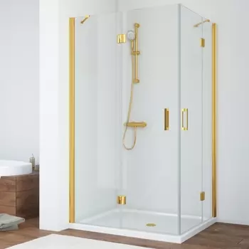 Душевой уголок Vegas Glass AFA-F 110*100 09 01 L профиль золото, стекло прозрачное