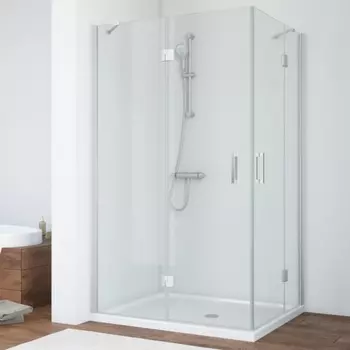 Душевой уголок Vegas Glass AFA-F 110*80 07 01 L профиль матовый хром, стекло прозрачное