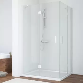 Душевой уголок Vegas Glass AFA-F 110*90 01 01 L профиль белый, стекло прозрачное