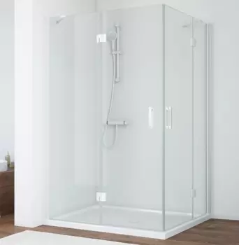 Душевой уголок Vegas Glass AFA-F 120*100 01 01 L профиль белый, стекло прозрачное