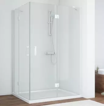 Душевой уголок Vegas Glass AFA-F 120*90 01 01 R профиль белый, стекло прозрачное