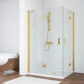 Душевой уголок Vegas Glass AFA-F TUR NOVO h1890 90*80 09 01 L профиль золото, стекло прозрачное