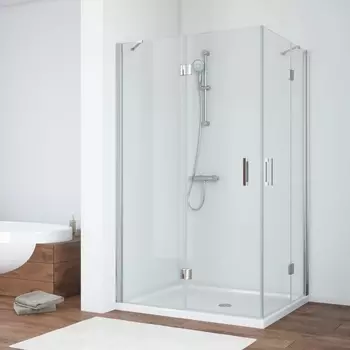 Душевой уголок Vegas Glass AFA-F TUR NOVO h1890 90*80 08 01 L профиль глянцевый хром, стекло прозрачное