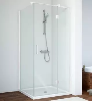 Душевой уголок Vegas Glass AFP-Fis 0080 01 01 R профиль белый, стекло прозрачное AFP-Fis 80 01 01 R