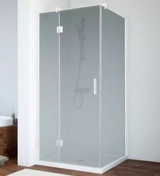 Душевой уголок Vegas Glass AFP-Fis 0080 01 10 L профиль белый, стекло сатин AFP-Fis 80 01 10 L
