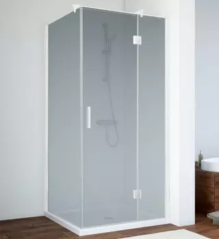 Душевой уголок Vegas Glass AFP-Fis 0080 01 10 R профиль белый, стекло сатин AFP-Fis 80 01 10 R