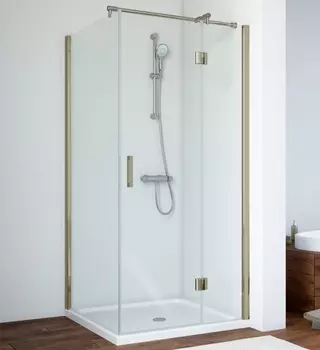 Душевой уголок Vegas Glass AFP-Fis 0080 05 01 R профиль бронза, стекло прозрачное