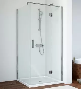 Душевой уголок Vegas Glass AFP-Fis 0080 07 01 R профиль матовый хром, стекло прозрачное AFP-Fis 80 07 01 R