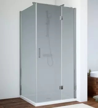 Душевой уголок Vegas Glass AFP-Fis 0080 07 10 R профиль матовый хром, стекло сатин AFP-Fis 80 07 10 R