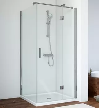 Душевой уголок Vegas Glass AFP-Fis 0080 08 01 R профиль глянцевый хром, стекло прозрачное AFP-Fis 80 08 01 R