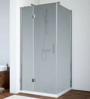 Душевой уголок Vegas Glass AFP-Fis 0080 08 10 L профиль глянцевый хром, стекло сатин AFP-Fis 80 08 10 L