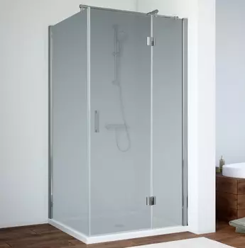 Душевой уголок Vegas Glass AFP-Fis 0090 08 10 R профиль глянцевый хром, стекло сатин AFP-Fis 90 08 10 R