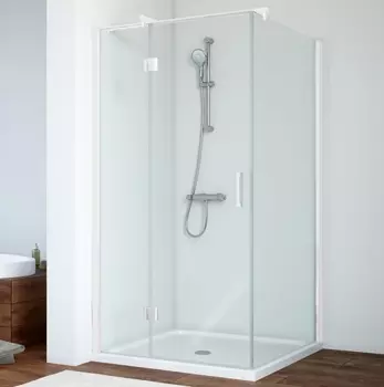 Душевой уголок Vegas Glass AFP-Fis 0100 01 01 L профиль белый, стекло прозрачное AFP-Fis 100 01 01 L