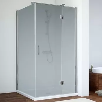 Душевой уголок Vegas Glass AFP-Fis 0100 07 10 R профиль матовый хром, стекло сатин AFP-Fis 100 07 10 R