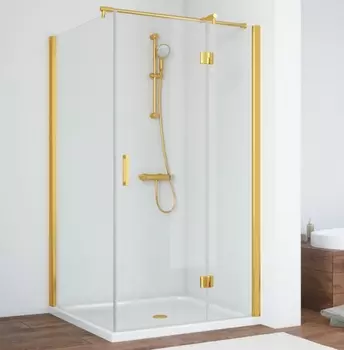 Душевой уголок Vegas Glass AFP-Fis 0100 09 01 R профиль золото, стекло прозрачное AFP-Fis 100 09 01 R