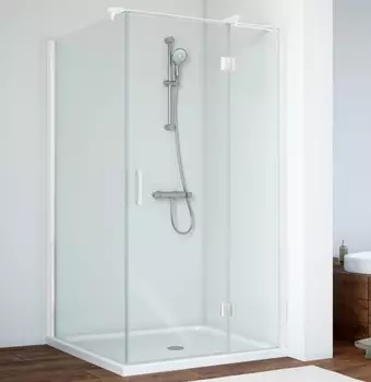 Душевой уголок Vegas Glass AFP-Fis 0110 01 01 R профиль белый, стекло прозрачное AFP-Fis 110 01 01 R