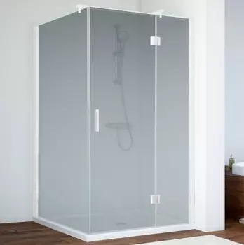 Душевой уголок Vegas Glass AFP-Fis 0120 01 10 R профиль белый, стекло сатин AFP-Fis 120 01 10 R
