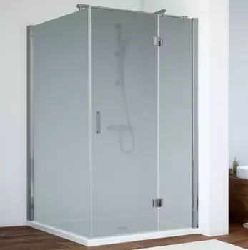 Душевой уголок Vegas Glass AFP-Fis 0120 07 10 R профиль матовый хром, стекло сатин AFP-Fis 120 07 10 R