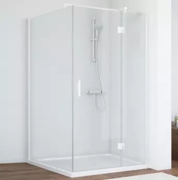 Душевой уголок Vegas Glass AFP-Fis 100*110 01 01 R профиль белый, стекло прозрачное