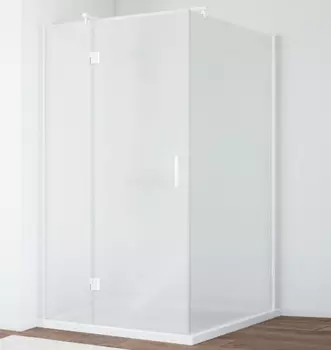 Душевой уголок Vegas Glass AFP-Fis 100*110 01 10 L профиль белый, стекло сатин